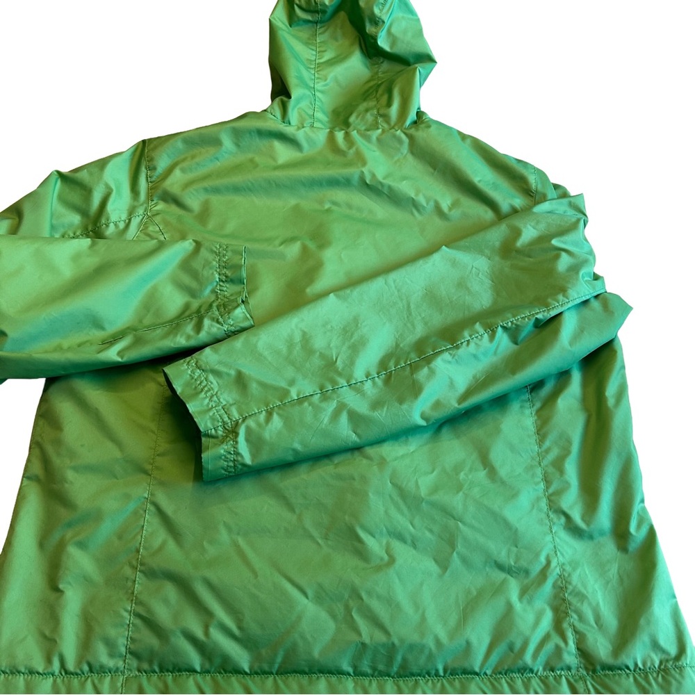 Denver Hayes Bright Green Windbreaker Bomber Jacket with Hood. Size XL - Picture 6 of 11